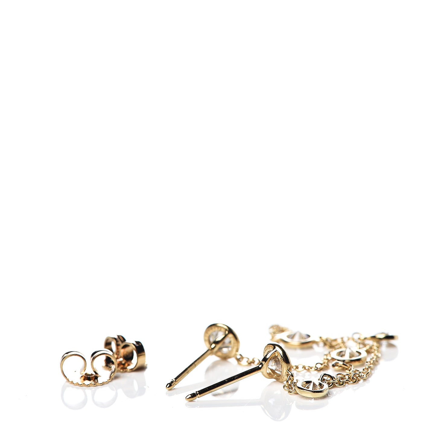 18K Yellow Gold Diamond .80ct Elsa Peretti Diamonds by the Yard Earrings