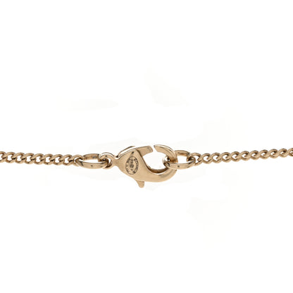 Chanel Metal Lambskin CC Round Pendant Necklace Gold 4 of 5