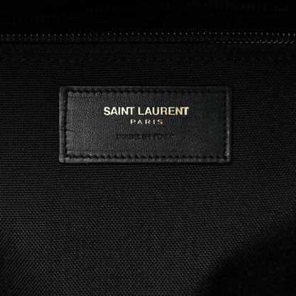 Saint Laurent Canvas Leopard Print City Backpack Black White 6 of 11