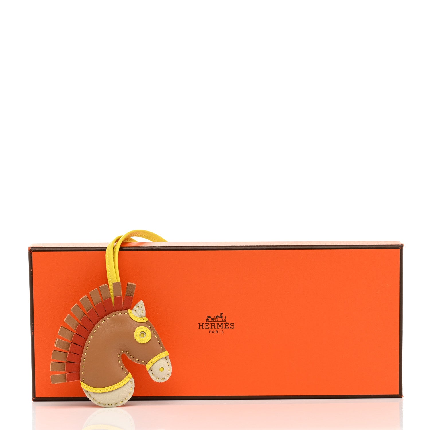 Hermes Milo Lambskin Geegee Savannah Bag Charm Chai Craie Lime 5 of 5