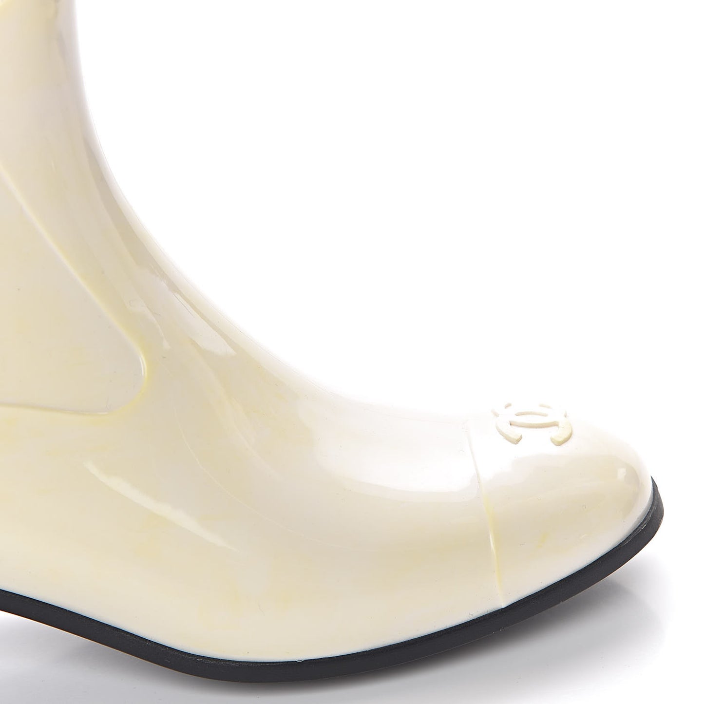 Rubber Camellia Rain Boots 40 White