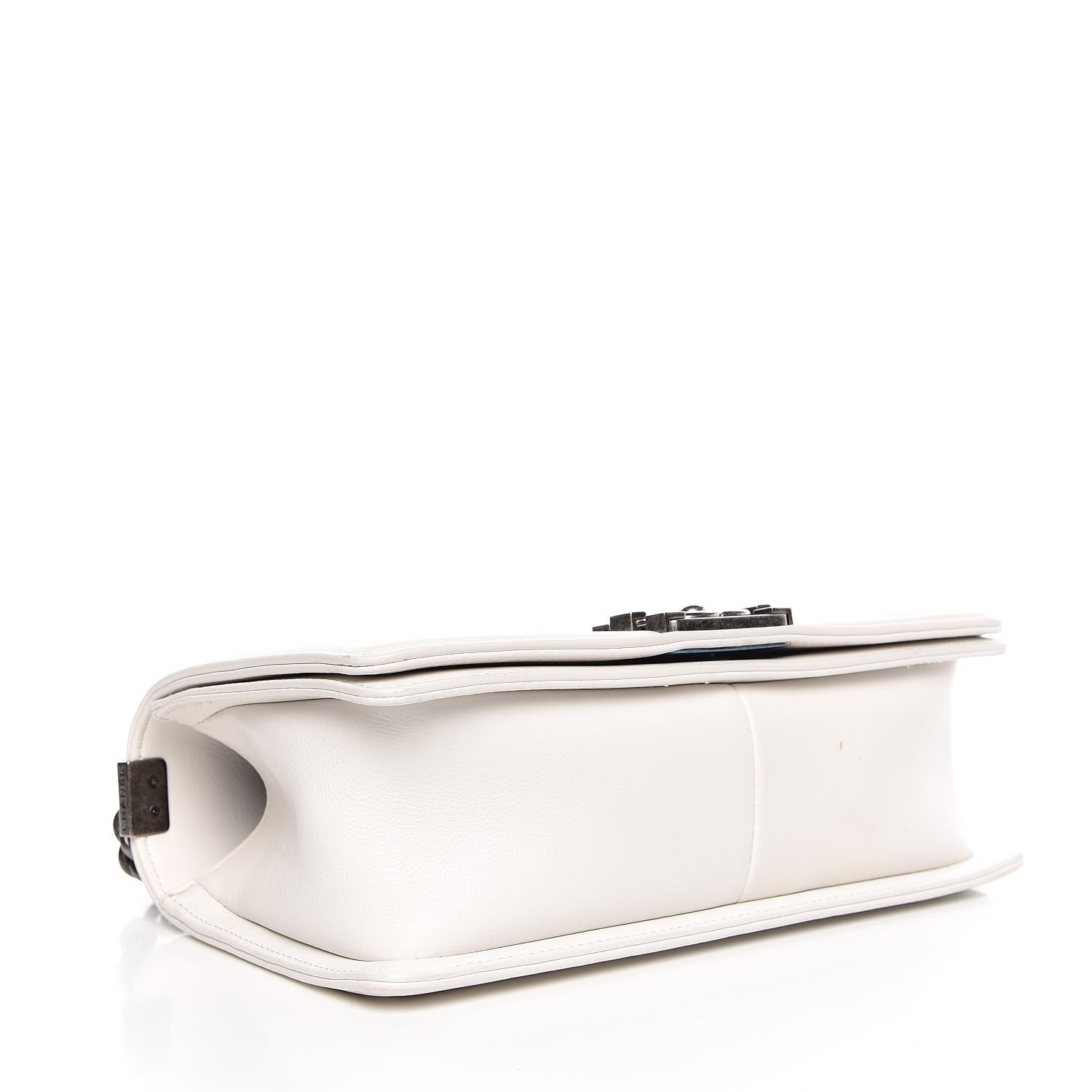 Chanel Calfskin Double Stitch Medium Boy Flap White 5 of 10