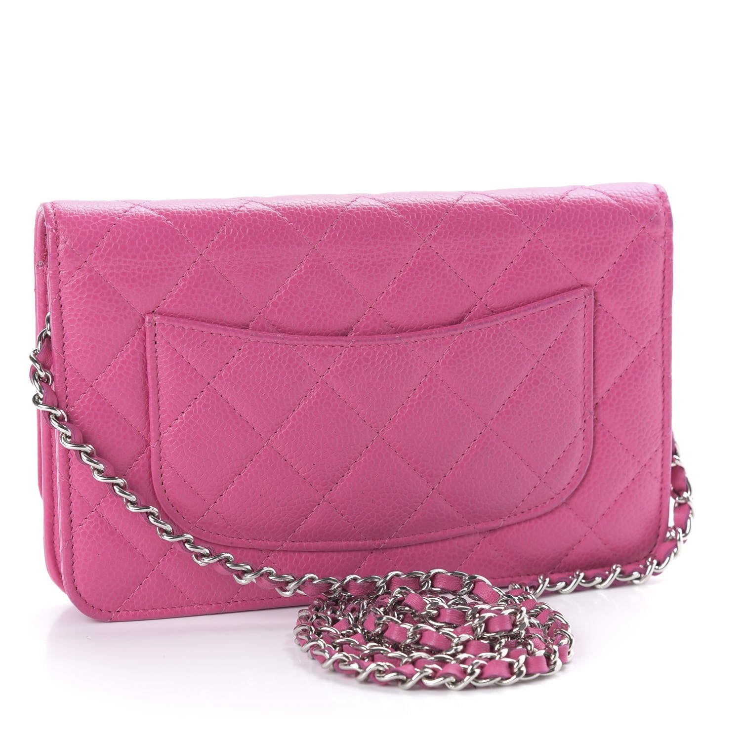 Chanel Caviar Quilted Wallet on Chain WOC Pink 3 of 11