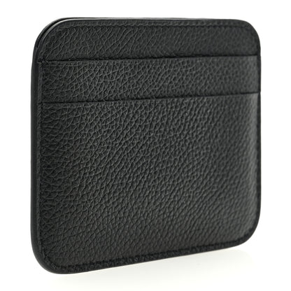 Balenciaga Grained Calfskin Logo Cash Rounded Card Holder Black White 3 of 7