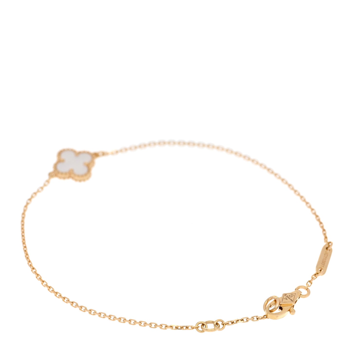 18K Yellow Gold Mother of Pearl Sweet Alhambra Bracelet