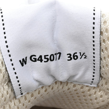 Chanel Fabric Laminated Calfskin Stretch CC Womens Sneakers 36.5 White Gold Silver 9 of 10