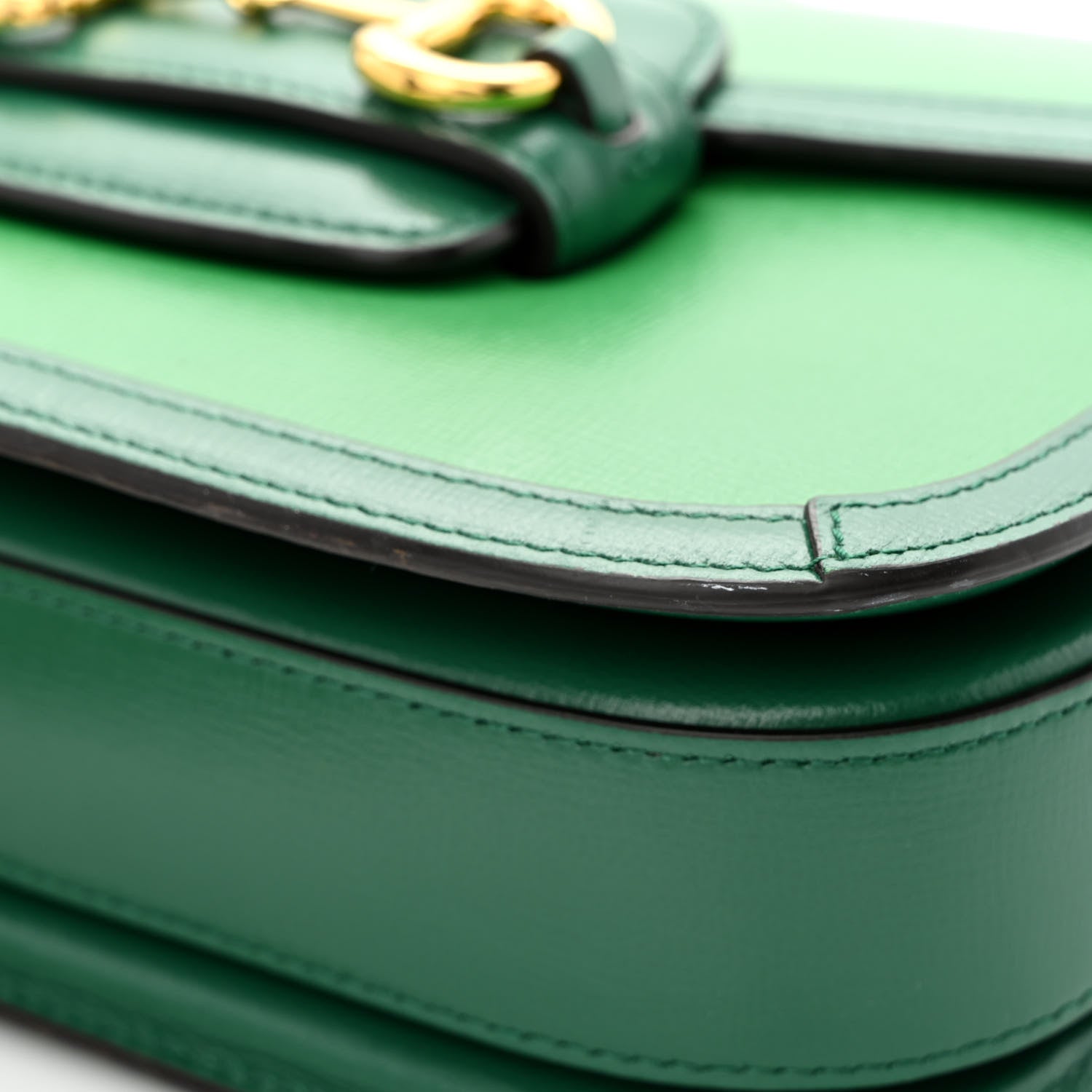 Gucci Azalea Calfskin Horsebit 1955 Shoulder Bag New Shamarock Emerald 12 of 15