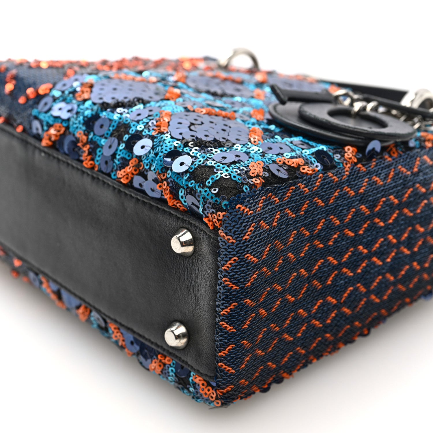 Christian Dior Sequin Lambskin Esprit Tokyo Mini Lady Dior Blue Multicolor 9 of 9