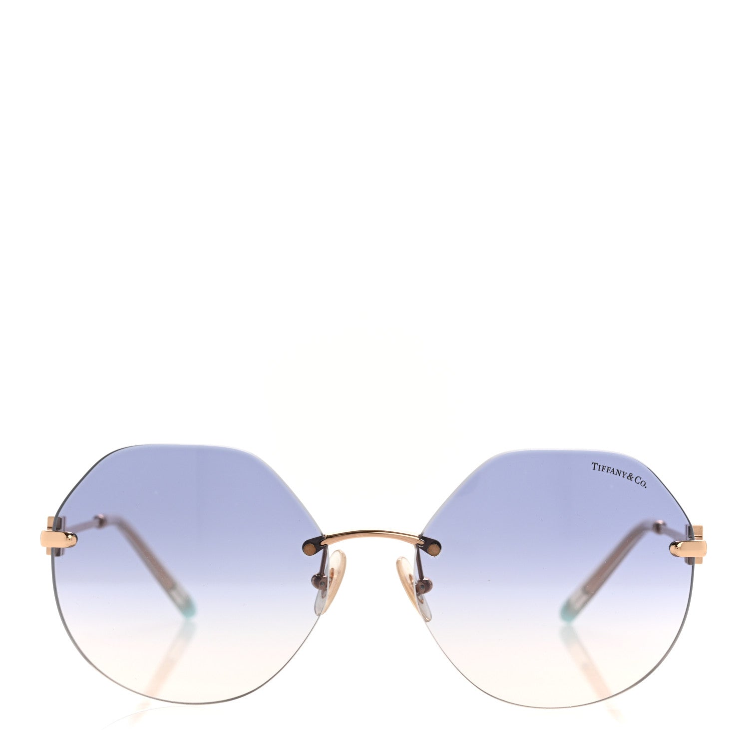 Tiffany Metal Round Sunglasses TF 3077 Rose Gold 2 of 8