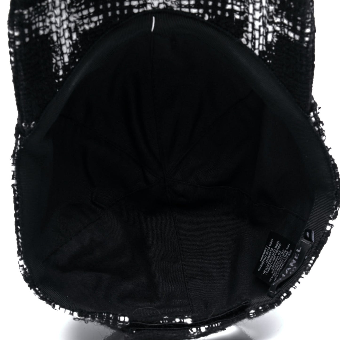 Tweed Cap Hat M Black White
