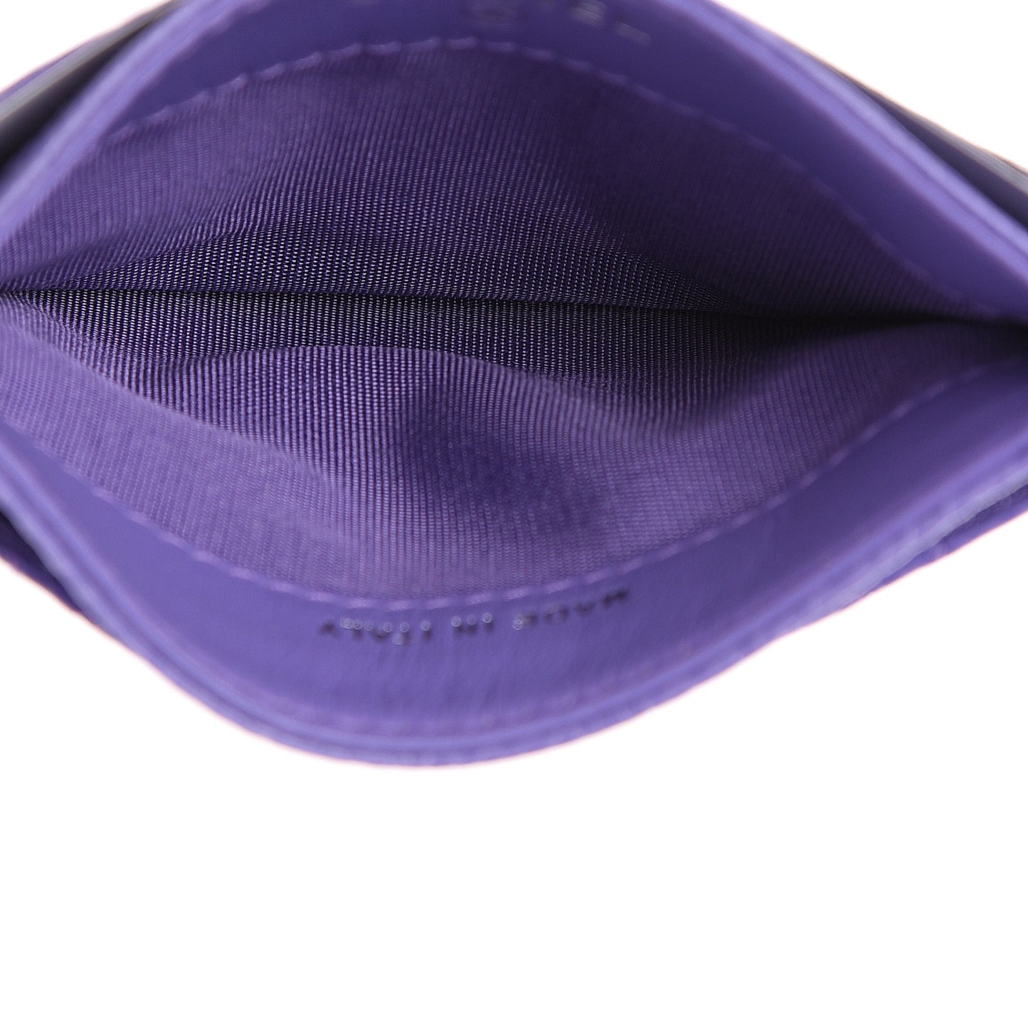 Caviar Quilted Incognito Card Holder Purple