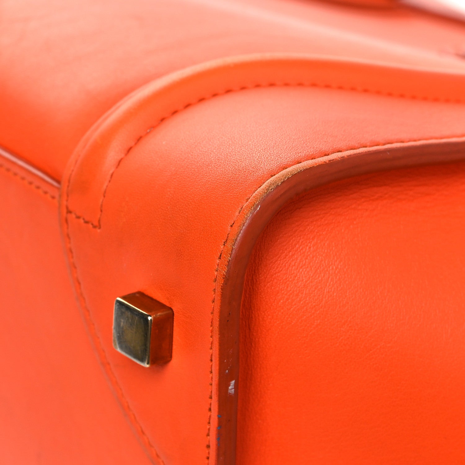 Celine Smooth Calfskin Mini Luggage Orange 11 of 32