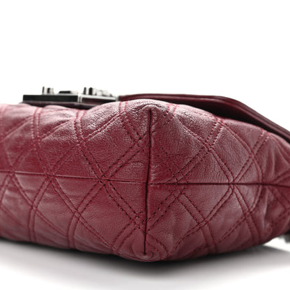 Marc Jacobs Lacquered Lambskin Quilted The Large Single Flap Bordeaux 6 of 15