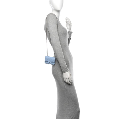 Chanel Caviar Quilted Mini Chain Belt Bag Light Blue 2 of 12