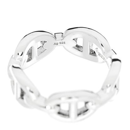 Hermes Sterling Silver PM Chaine d'Ancre Enchainee Band Ring 52 6 6 of 7