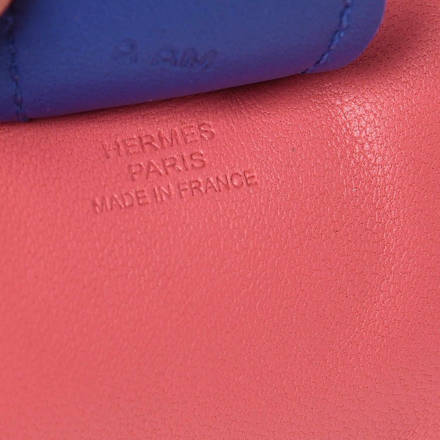 Hermes Milo Lambskin Grigri Rodeo Bag Charm MM Rose Azalee Bleu Electrique Vert Cypress 4 of 5