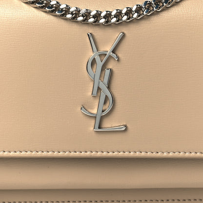 Saint Laurent Calfskin Monogram Sunset Chain Wallet Nude Powder 8 of 11