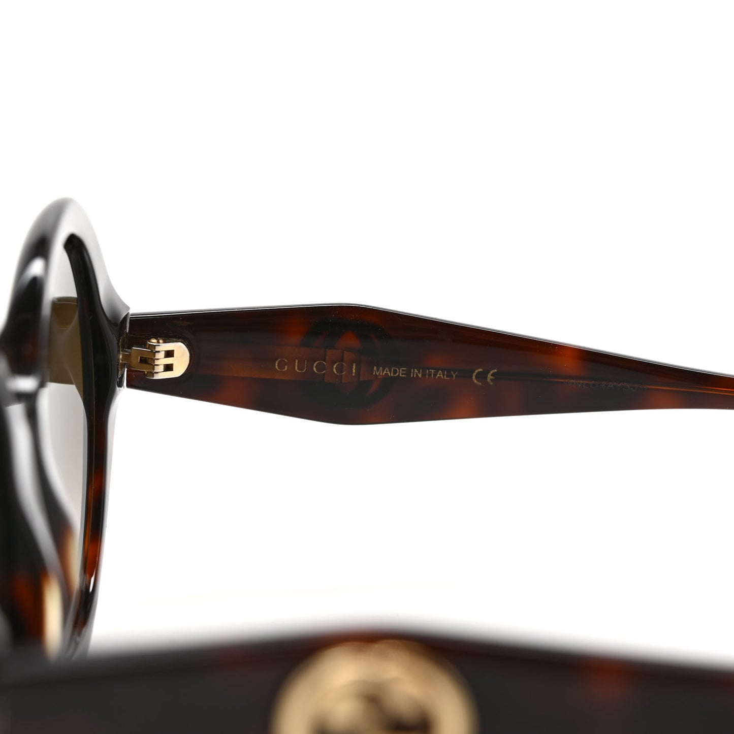 Acetate Round Frame Sunglasses GG0797S Tortoise