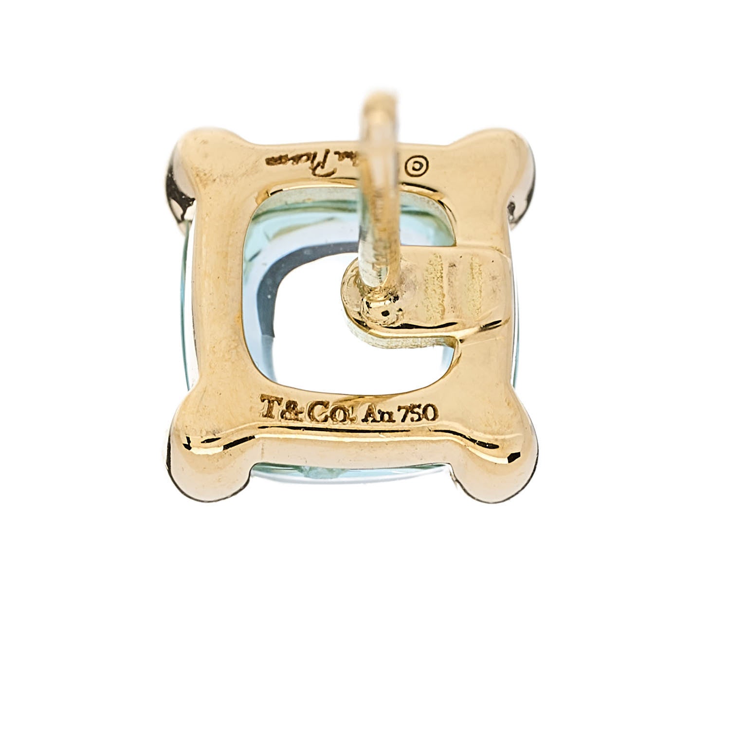 Tiffany 18K Yellow Gold Blue Topaz Paloma Picasso Sugar Stacks Earrings 4 of 5