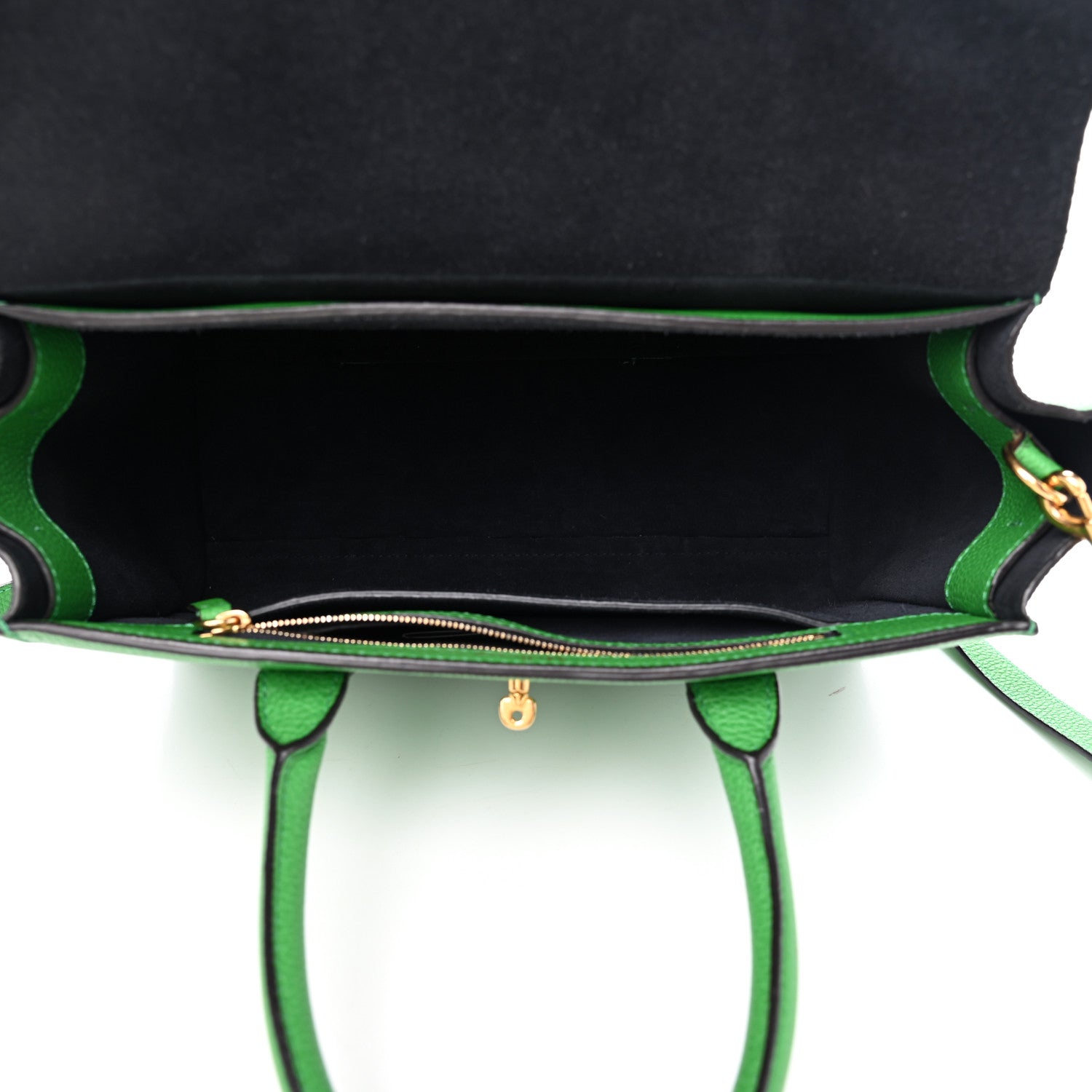 Mulberry Classic Grain Small Bayswater Satchel Grass Green 4 of 7