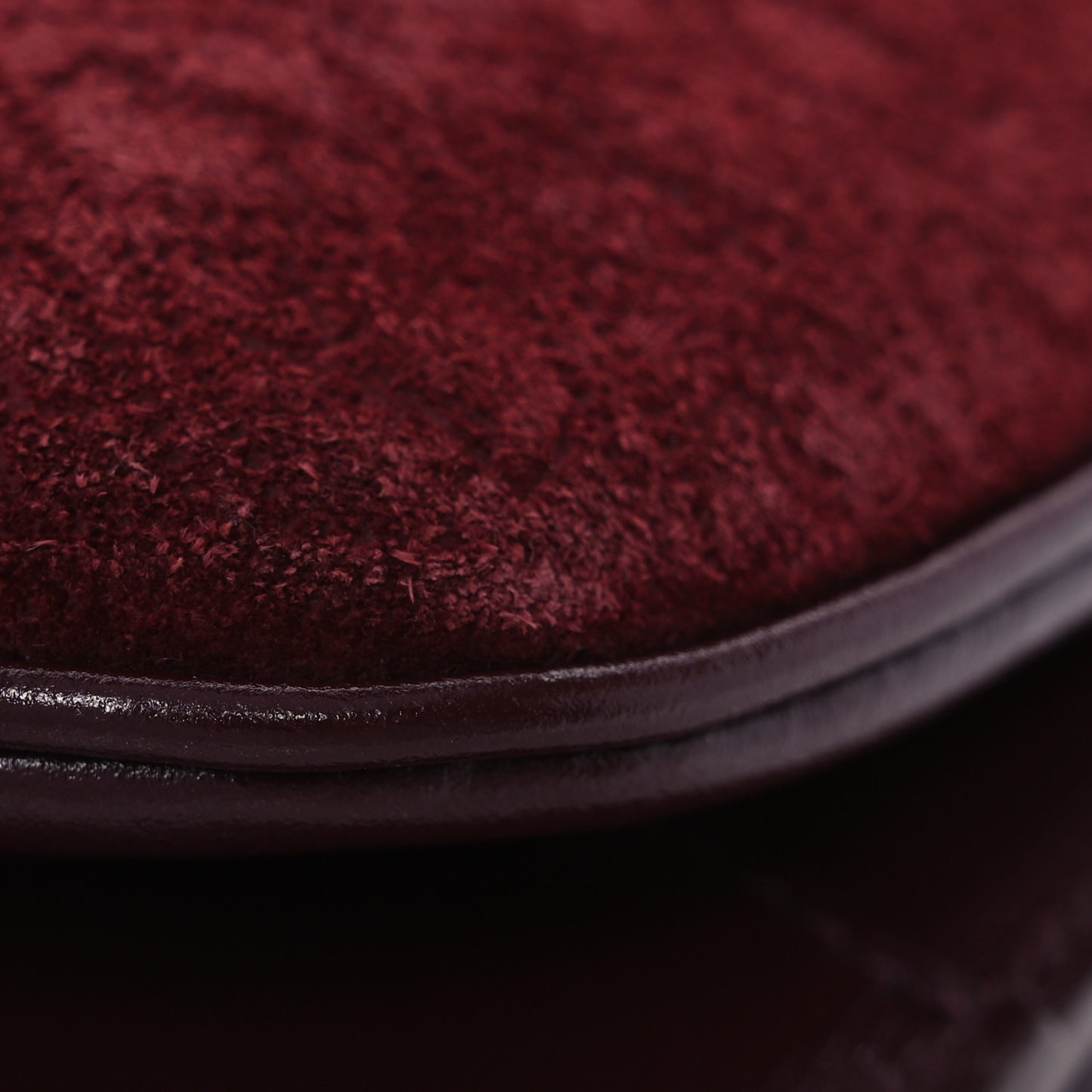 Suede All-Over Monogram Crossbody Burgundy