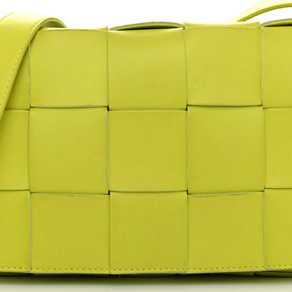 Bottega Veneta Lambskin Maxi Intrecciato Cassette Crossbody Bag Acid Kiwi 7 of 10