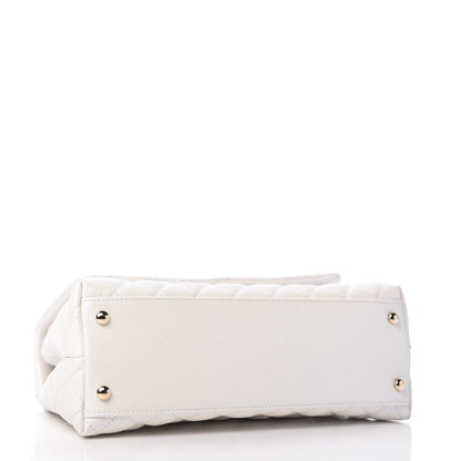Chanel Iridescent Caviar Quilted Small Coco Handle Flap White 4 of 12