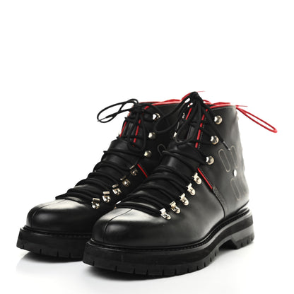 Hermes Calfskin Mens Pyrenees Lace Up Low Boot 45 Black 3 of 7