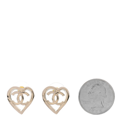 Chanel Metal CC Heart Coco In Love Earrings Gold 2 of 4