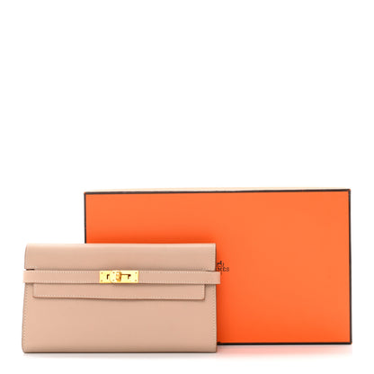 Hermes Grain d'H Kelly Longue Wallet Argile 9 of 9