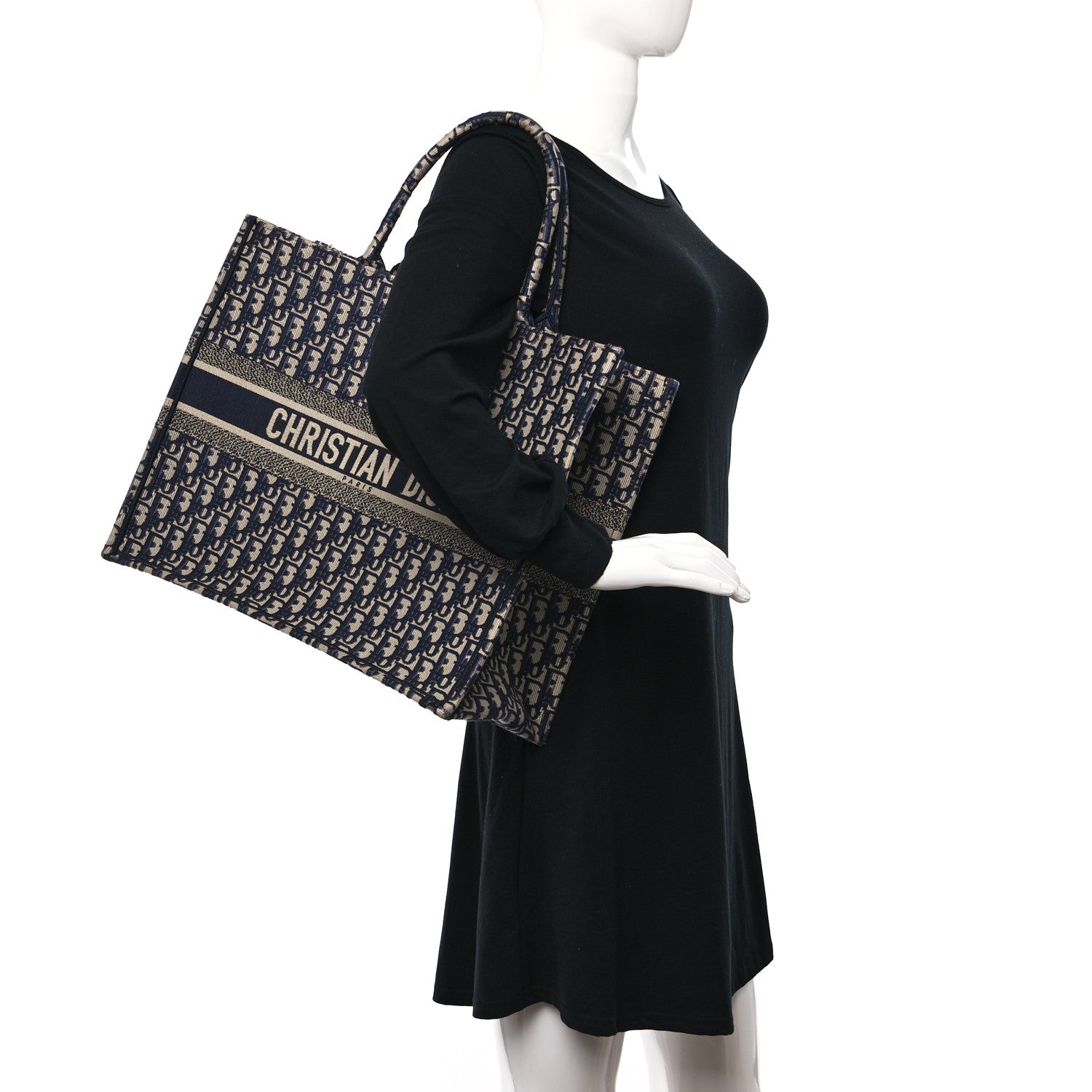 Christian Dior Oblique Large Book Tote Blue Multicolor 2 of 12
