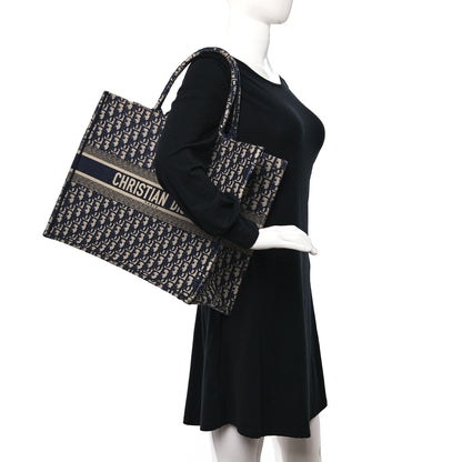 Christian Dior Oblique Large Book Tote Blue Multicolor 2 of 12