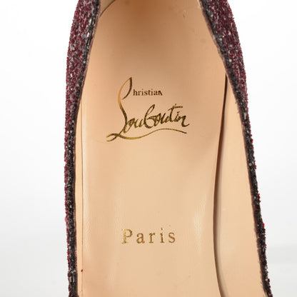Christian Louboutin Glitter Very Prive 120 Pumps 38.5 Oxblood 7 of 7