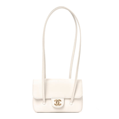 Chanel Shiny Caviar Mini Preppy Coco Shoulder Bag White 1 of 11