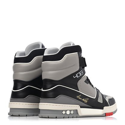 Louis Vuitton Calfskin Mens LV Trainer Sneaker Boots 43 Black 3 of 4