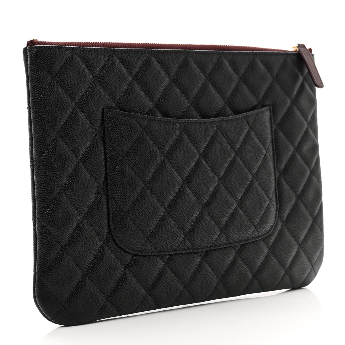 Caviar Quilted Medium Cosmetic Case Black