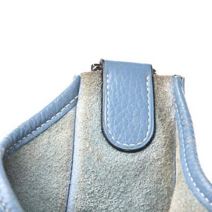 Hermes Taurillon Clemence Evelyne III PM Blue Jean 9 of 11