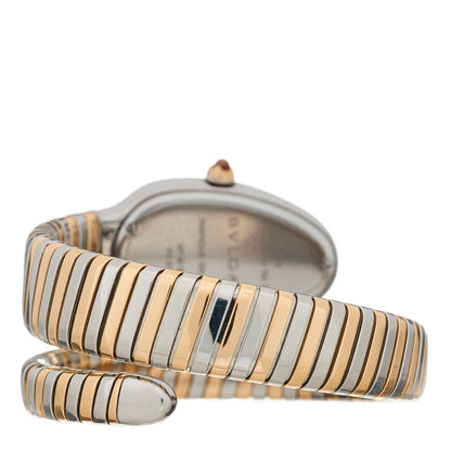 Bulgari Stainless Steel 18K Rose Gold Diamond Bezel 35mm Serpenti Tubogas Quartz Watch 3 of 5