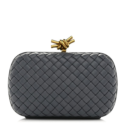 Bottega Veneta Nappa Intrecciato Minaudiere Knot Clutch Slate 1 of 7