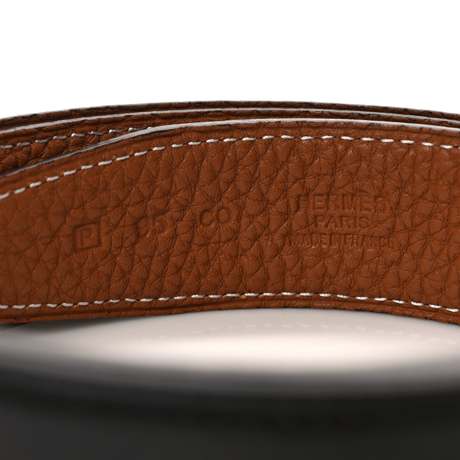 Hermes Box Togo 42mm Belt 95 38 Black Gold 3 of 4