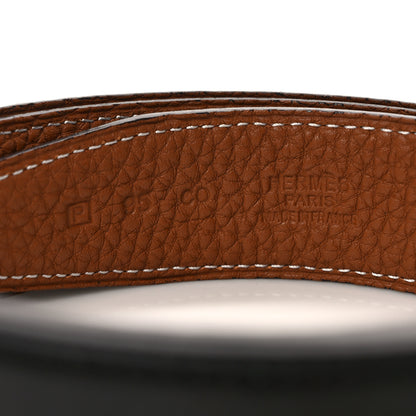 Hermes Box Togo 42mm Belt 95 38 Black Gold 3 of 4