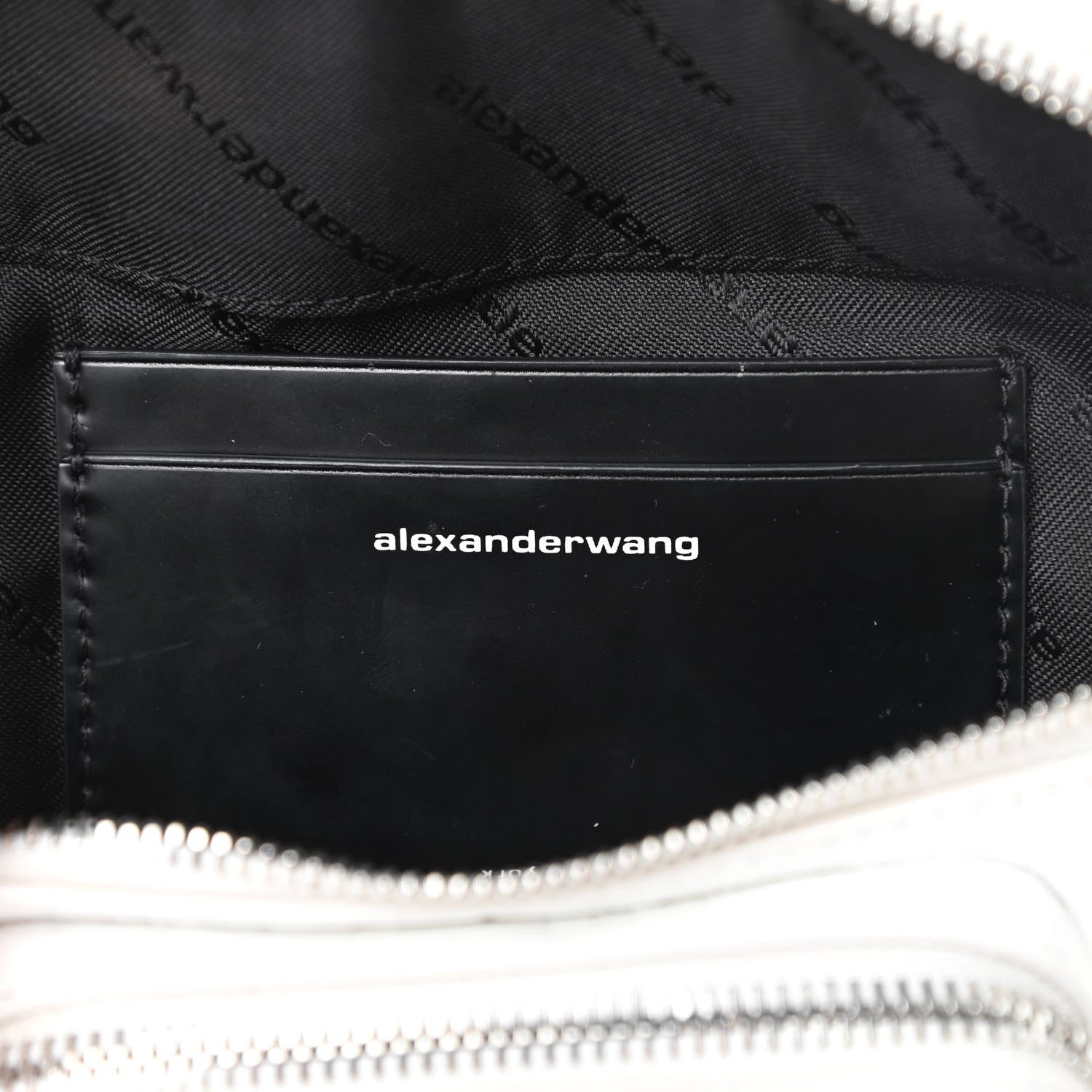 Alexander Wang Crocodile Embossed Patent Mini Top Handle Attica Belt Bag White 6 of 14