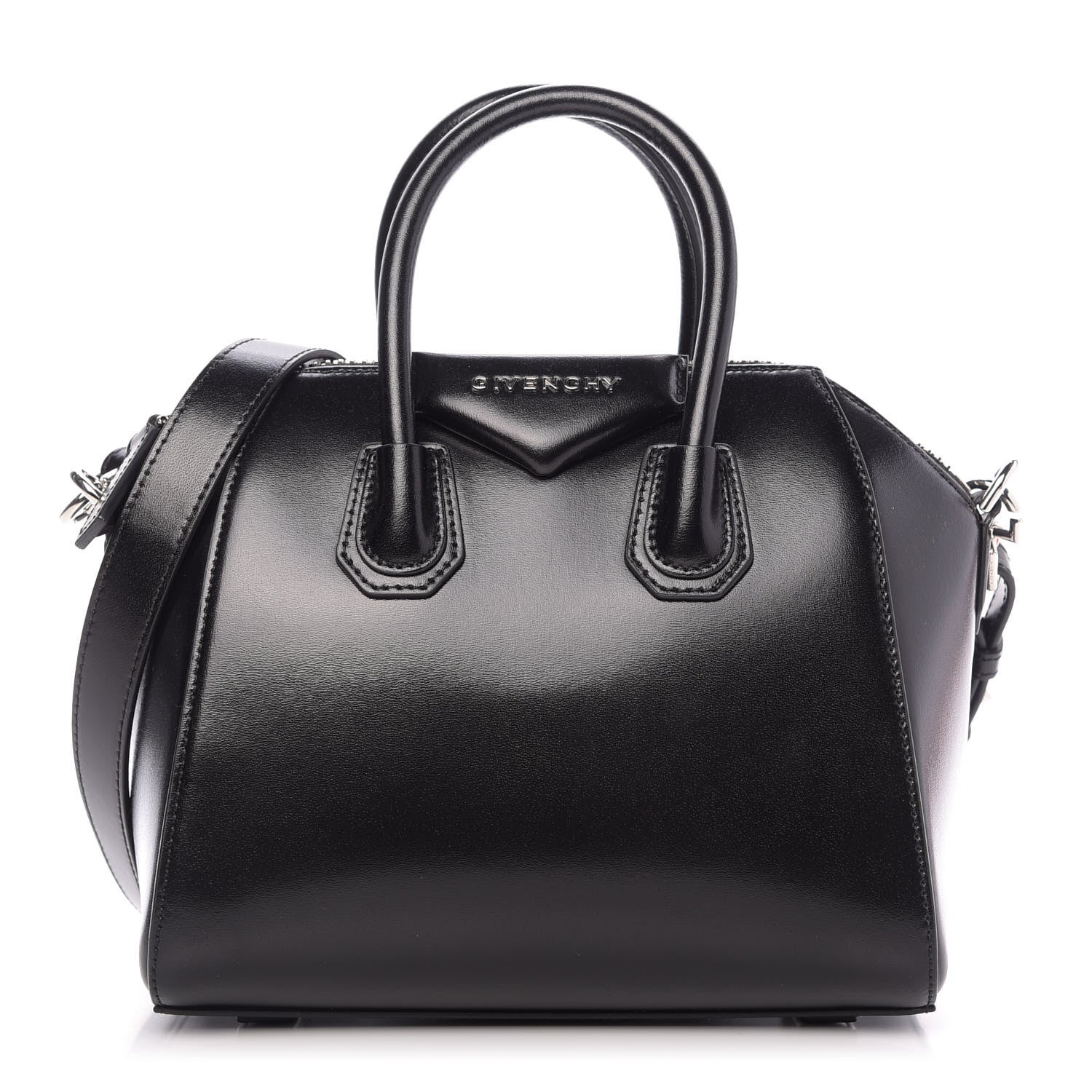 Givenchy Shiny Lord Calfskin Mini Antigona Black 1 of 9