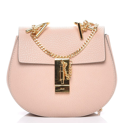 Chloe Grained Lambskin Mini Drew Shoulder Bag Cement Pink 1 of 7