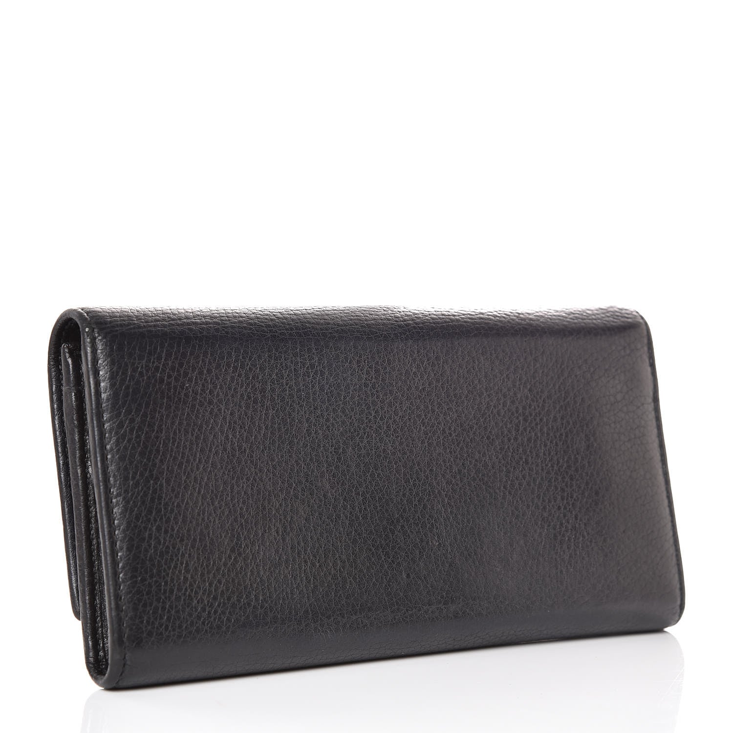 Gucci Pebbled Calfskin Large Soho Continental Wallet Black 3 of 8