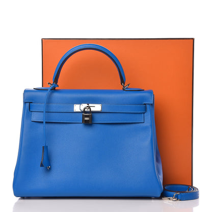 Hermes Evercolor Kelly Retourne 32 Bleu Hydra 10 of 10