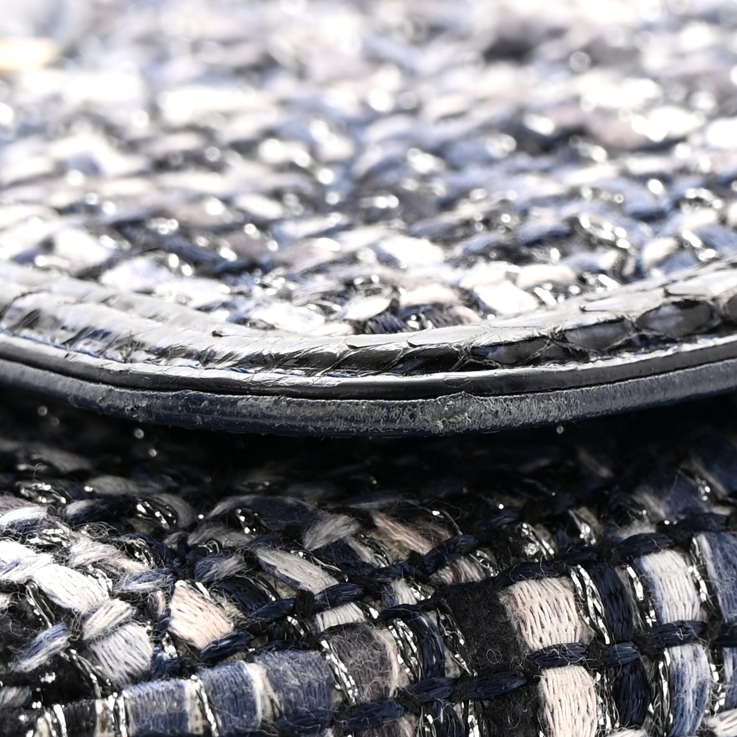 Tweed Snakeskin Quilted Small CC Filigree Flap Multicolor