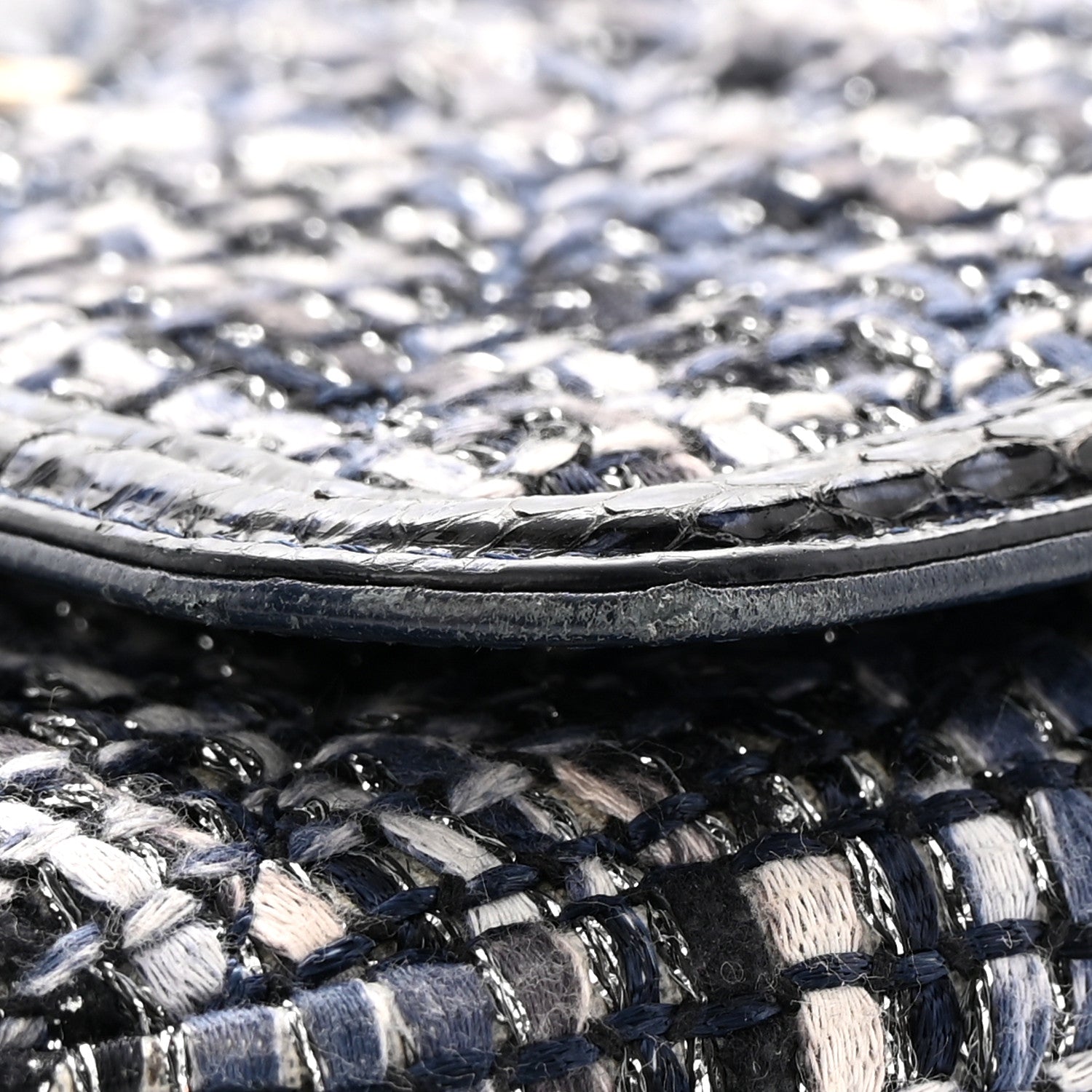 Chanel Tweed Snakeskin Quilted Small CC Filigree Flap Multicolor 13 of 15
