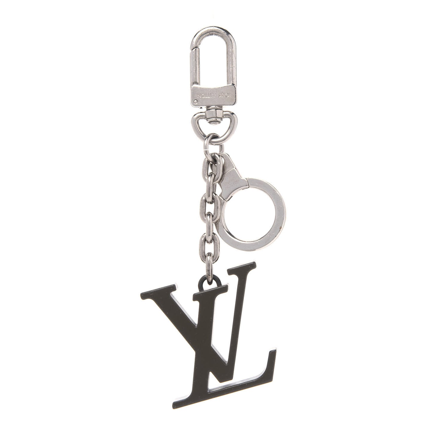 LV Initials Key Holder Black