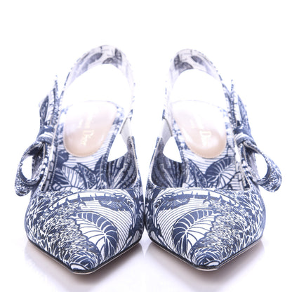 Christian Dior Toile De Jouy Sweet D Slingback Pumps 39.5 Off White 2 of 7